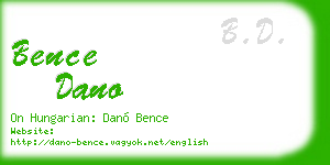 bence dano business card