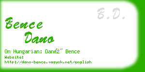 bence dano business card